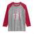Breast Cancer Awareness Raglan Shirt Back The Pink Warrior American Flag - Wonder Print Shop