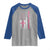 Breast Cancer Awareness Raglan Shirt Back The Pink Warrior American Flag - Wonder Print Shop