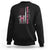 Breast Cancer Awareness Sweatshirt Back The Pink Warrior American Flag - Wonder Print Shop