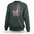 Breast Cancer Awareness Sweatshirt Back The Pink Warrior American Flag - Wonder Print Shop