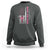 Breast Cancer Awareness Sweatshirt Back The Pink Warrior American Flag - Wonder Print Shop