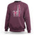 Breast Cancer Awareness Sweatshirt Back The Pink Warrior American Flag - Wonder Print Shop