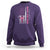 Breast Cancer Awareness Sweatshirt Back The Pink Warrior American Flag - Wonder Print Shop