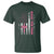 Breast Cancer Awareness T Shirt Back The Pink Warrior American Flag - Wonder Print Shop
