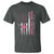 Breast Cancer Awareness T Shirt Back The Pink Warrior American Flag - Wonder Print Shop