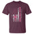 Breast Cancer Awareness T Shirt Back The Pink Warrior American Flag - Wonder Print Shop