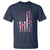 Breast Cancer Awareness T Shirt Back The Pink Warrior American Flag - Wonder Print Shop