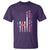 Breast Cancer Awareness T Shirt Back The Pink Warrior American Flag - Wonder Print Shop