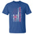 Breast Cancer Awareness T Shirt Back The Pink Warrior American Flag - Wonder Print Shop