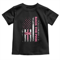 Breast Cancer Awareness Toddler T Shirt Back The Pink Warrior American Flag - Wonder Print Shop