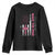 Breast Cancer Awareness Youth Sweatshirt Back The Pink Warrior American Flag - Wonder Print Shop