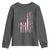 Breast Cancer Awareness Youth Sweatshirt Back The Pink Warrior American Flag - Wonder Print Shop