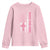 Breast Cancer Awareness Youth Sweatshirt Back The Pink Warrior American Flag - Wonder Print Shop