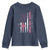 Breast Cancer Awareness Youth Sweatshirt Back The Pink Warrior American Flag - Wonder Print Shop