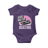 Funny Save Motor Boating Baby Onesie Breast Cancer Pink Ribbon - Wonder Print Shop