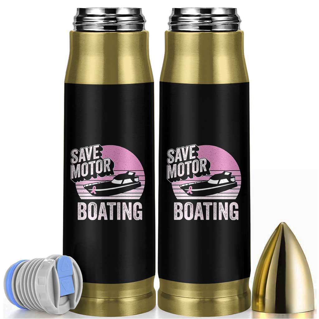 Funny Save Motor Boating Bullet Tumbler Breast Cancer Pink Ribbon - Wonder Print Shop