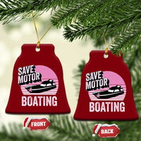 Funny Save Motor Boating Ceramic Ornament Breast Cancer Pink Ribbon - Wonder Print Shop