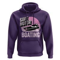 Funny Save Motor Boating Hoodie Breast Cancer Pink Ribbon - Wonder Print Shop