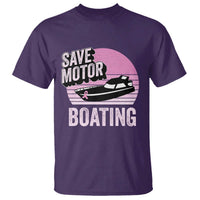Funny Save Motor Boating T Shirt Breast Cancer Pink Ribbon - Wonder Print Shop
