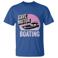Funny Save Motor Boating T Shirt Breast Cancer Pink Ribbon - Wonder Print Shop