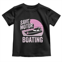 Funny Save Motor Boating Toddler T Shirt Breast Cancer Pink Ribbon - Wonder Print Shop