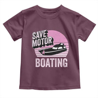 Funny Save Motor Boating Toddler T Shirt Breast Cancer Pink Ribbon - Wonder Print Shop
