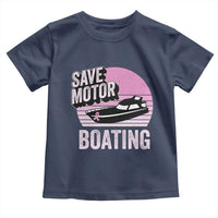 Funny Save Motor Boating Toddler T Shirt Breast Cancer Pink Ribbon - Wonder Print Shop