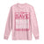 Funny Save Motor Boating Long Sleeve Shirt Beat Breast Cancer Pink Ribbon - Wonder Print Shop