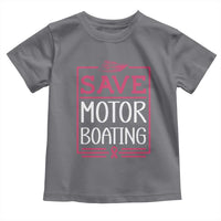 Funny Save Motor Boating Toddler T Shirt Beat Breast Cancer Pink Ribbon - Wonder Print Shop