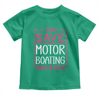 Funny Save Motor Boating Toddler T Shirt Beat Breast Cancer Pink Ribbon - Wonder Print Shop