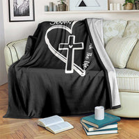 Jesus The Way The Truth The Life Throw Blanket Christian Cross With Heart - Wonder Print Shop