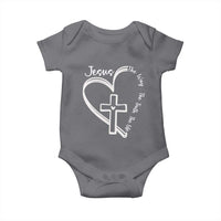 Jesus The Way The Truth The Life Baby Onesie Christian Cross With Heart - Wonder Print Shop