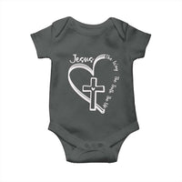 Jesus The Way The Truth The Life Baby Onesie Christian Cross With Heart - Wonder Print Shop