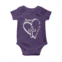 Jesus The Way The Truth The Life Baby Onesie Christian Cross With Heart - Wonder Print Shop
