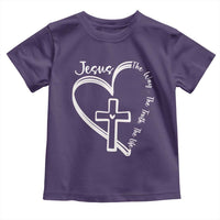 Jesus The Way The Truth The Life Toddler T Shirt Christian Cross With Heart - Wonder Print Shop