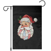 Vintage Retro Patchwork Santa Xmas Garden Flag Merry Christmas Holiday - Wonder Print Shop