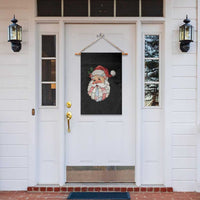 Vintage Retro Patchwork Santa Xmas Garden Flag Merry Christmas Holiday - Wonder Print Shop