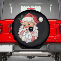 Vintage Retro Patchwork Santa Xmas Spare Tire Cover Merry Christmas Holiday - Wonder Print Shop