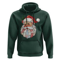Vintage Retro Patchwork Santa Xmas Hoodie Merry Christmas Holiday - Wonder Print Shop