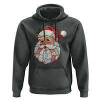 Vintage Retro Patchwork Santa Xmas Hoodie Merry Christmas Holiday - Wonder Print Shop