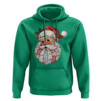 Vintage Retro Patchwork Santa Xmas Hoodie Merry Christmas Holiday - Wonder Print Shop
