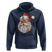 Vintage Retro Patchwork Santa Xmas Hoodie Merry Christmas Holiday - Wonder Print Shop