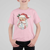 Vintage Retro Patchwork Santa Xmas T Shirt For Kid Merry Christmas Holiday - Wonder Print Shop
