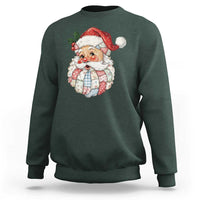 Vintage Retro Patchwork Santa Xmas Sweatshirt Merry Christmas Holiday - Wonder Print Shop