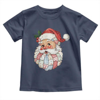 Vintage Retro Patchwork Santa Xmas Toddler T Shirt Merry Christmas Holiday - Wonder Print Shop