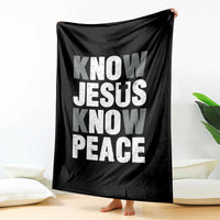 Christian Know Jesus Know Peace Throw Blanket Religion God Church Bible - Wonder Print Shop