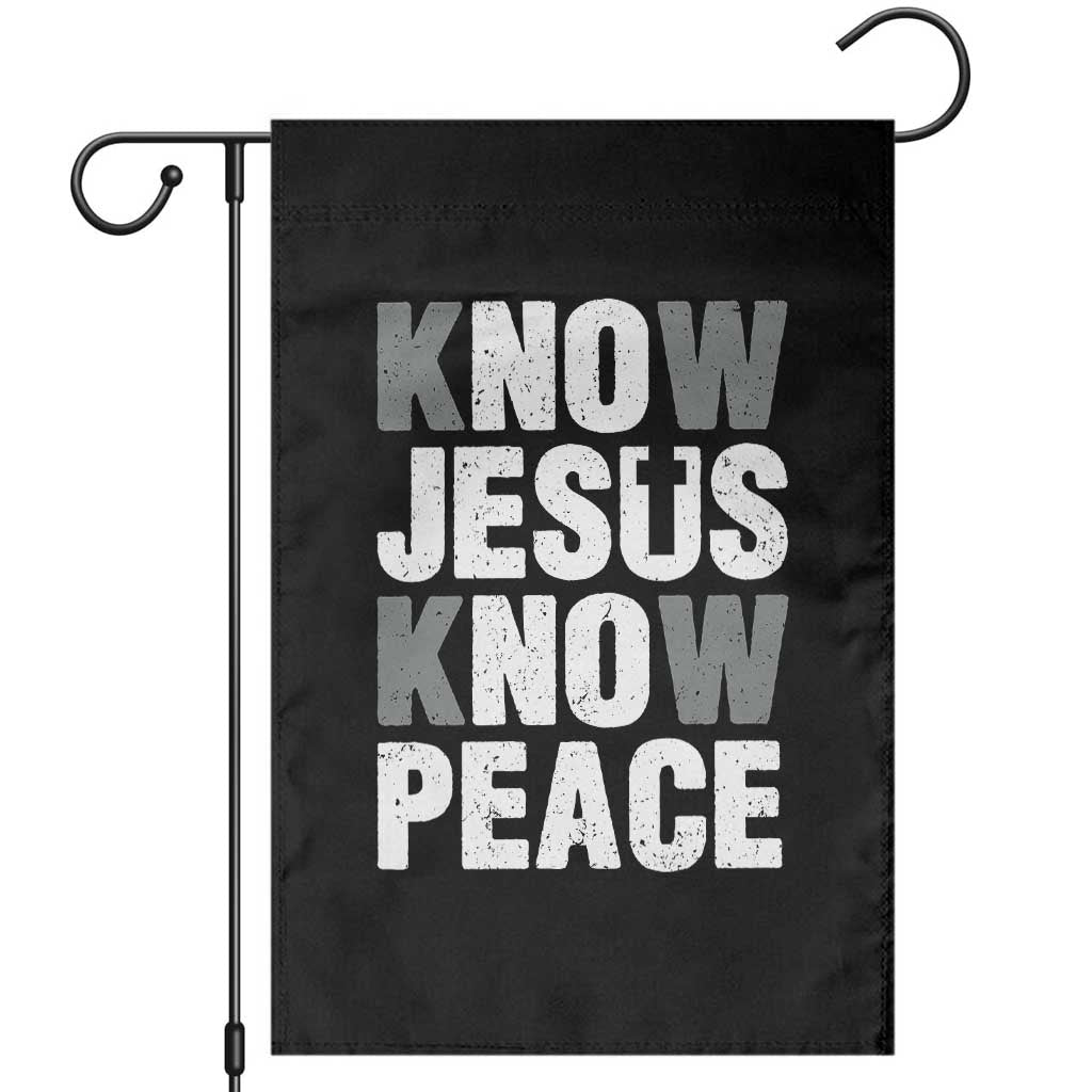 Christian Know Jesus Know Peace Garden Flag Religion God Church Bible - Wonder Print Shop
