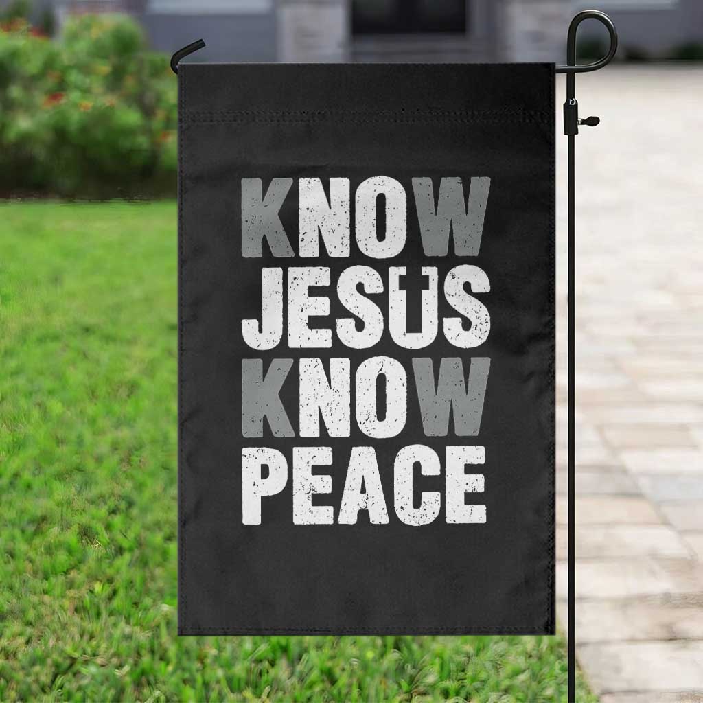 Christian Know Jesus Know Peace Garden Flag Religion God Church Bible - Wonder Print Shop