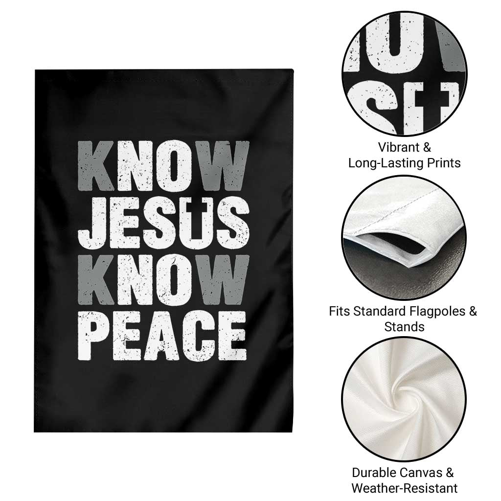 Christian Know Jesus Know Peace Garden Flag Religion God Church Bible - Wonder Print Shop