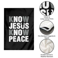 Christian Know Jesus Know Peace Garden Flag Religion God Church Bible - Wonder Print Shop